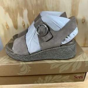 Sofft Faedra Light Grey Ankle Strap Sandals Women’s Size 11