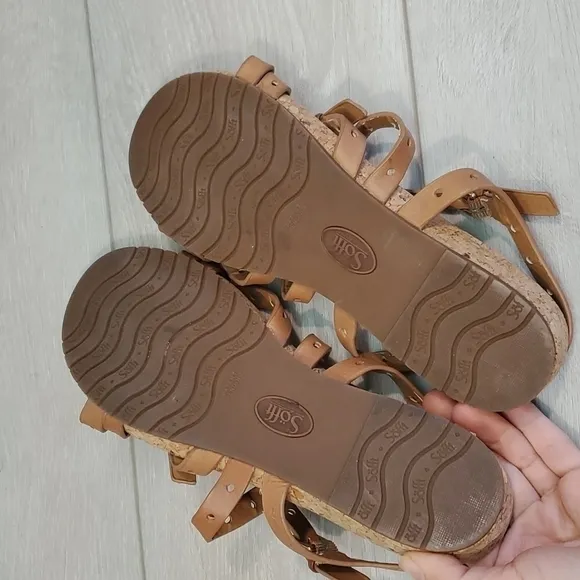 Sofft Womens Leather Strap Comfort Sandal shoes sz 8.5