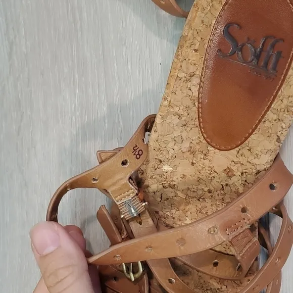 Sofft Womens Leather Strap Comfort Sandal shoes sz 8.5