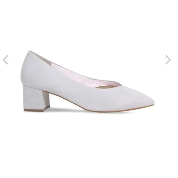 Sole Bliss Ingrid: Pale Gray Suede Shoes Size 38 / Néw No Box