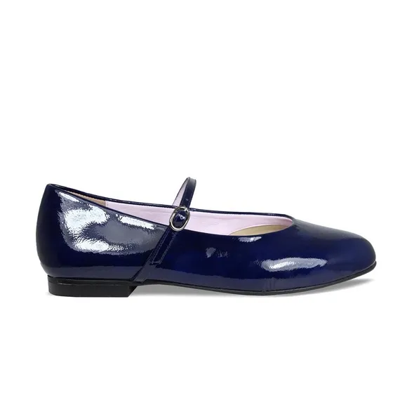 SOLE BLISS London: Navy Patent Leather Ballet Flats Shoes Sz 37.5 (US 6.5) NEW