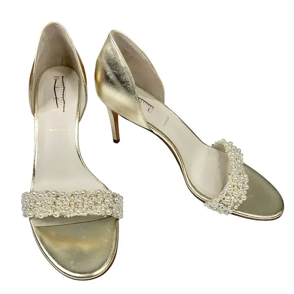 SOMETHING BLEU Cappy d'Orsay Pearl Sandal Heels
