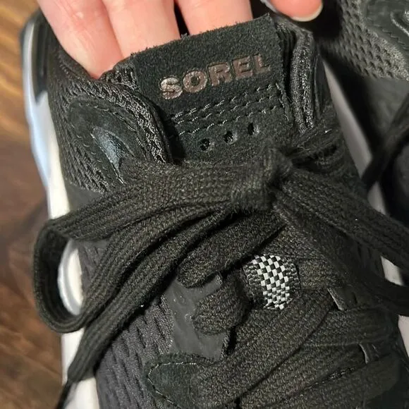 SOREL Kinetic Renegade Lace Lite Black Sneakers, Women’s Size 6.5