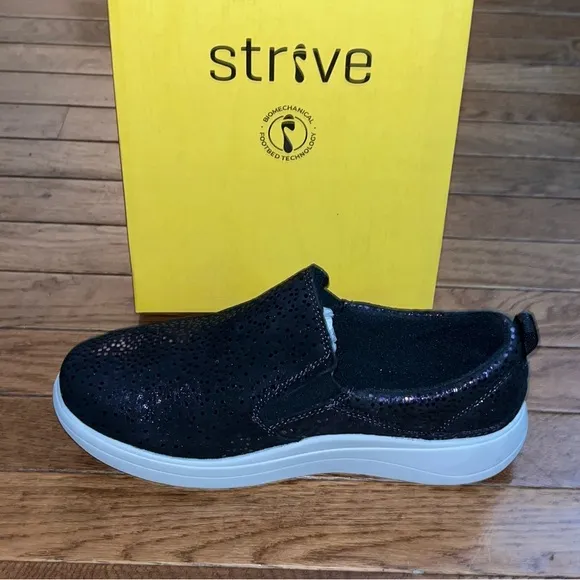 STRIVE Florida II Sneakers Black &amp; Purple Sparkle Women’s Size 7