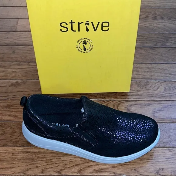 STRIVE Florida II Sneakers Black &amp; Purple Sparkle Women’s Size 7