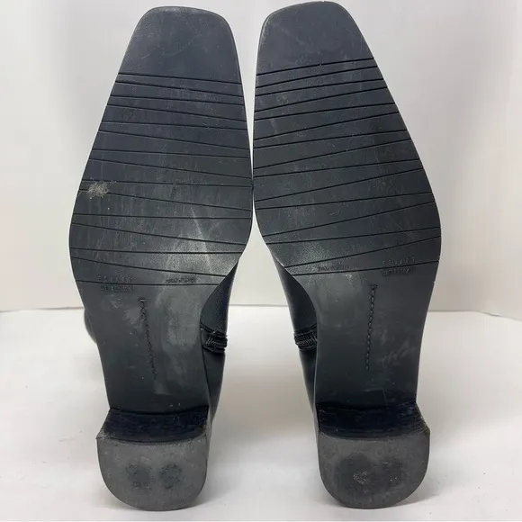 Stuart Weitzman Square Toe Leatherr Ankle Boots Size 10.5M