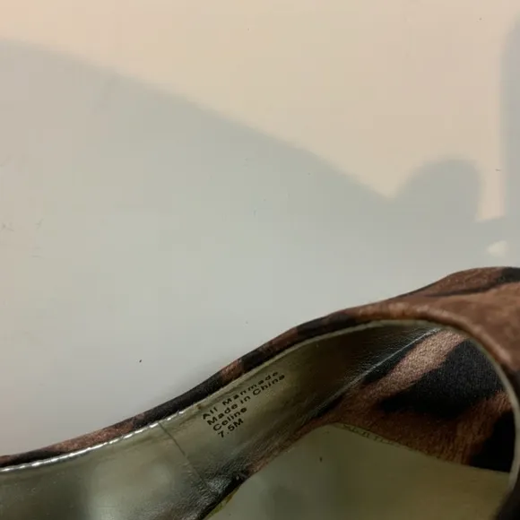 Style &amp; Co Celine peep toe leopard shoes heel pump
