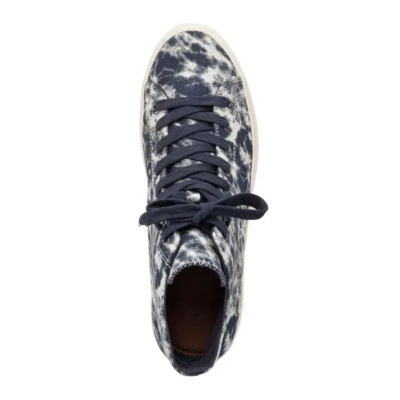 SUN STONE Mens Blue Tie Dye Comfort Mesa Round Toe Lace-Up Sneakers Shoes 7.5 M