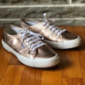 Superga rose gold sneakers size 9.5