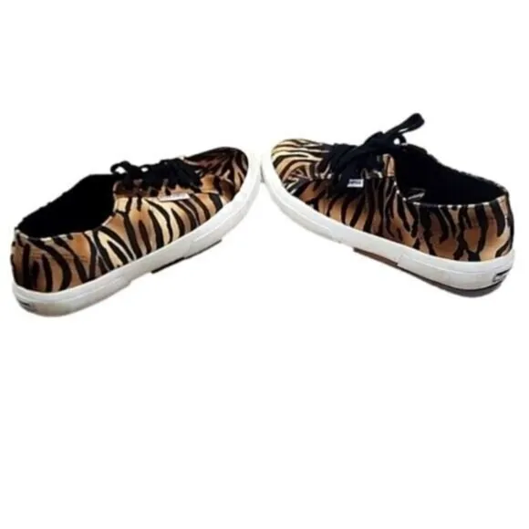 Superga Shoes 2750 Fanvelvet COG zebra velvet sneaker Men's 8.5, Women's 10