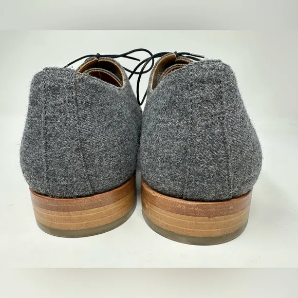 Taft Kennedy Oxford Shoe in Grey Wool Cap Toe Size 44 EU 11 US