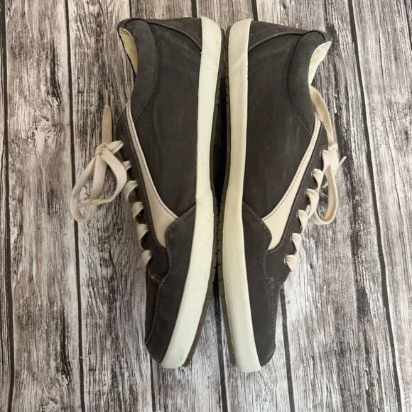 Taos Footwear Women's Moc Star 2 Sneakers 11 Charcoal Grey Gray White Lace Up