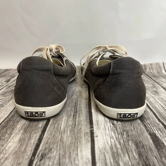 Taos Footwear Women's Moc Star 2 Sneakers 11 Charcoal Grey Gray White Lace Up