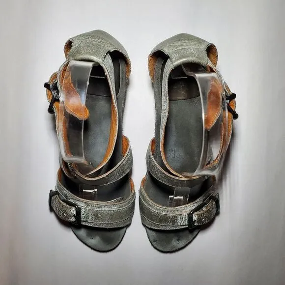 Taos Grey Wedge Sandals Size 38 (7 - 7.5)