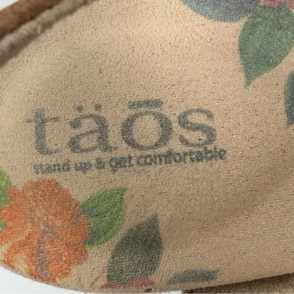 Taos size 7 Women’s Faith Brown Leather Slingback Comfort Shoes