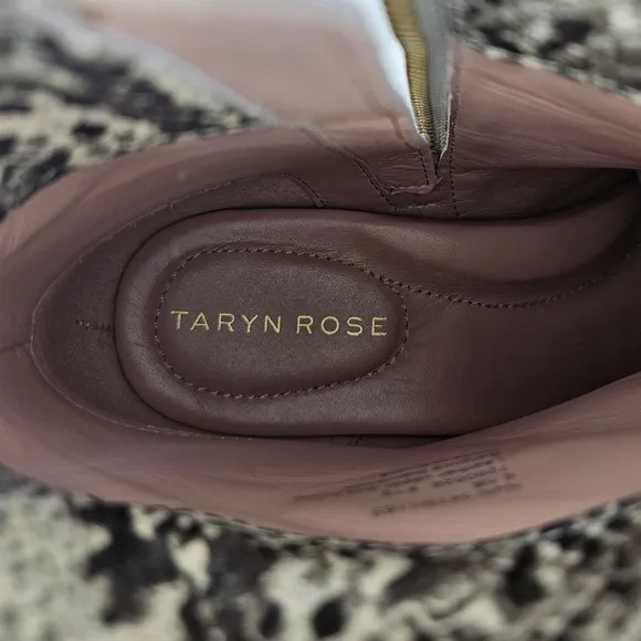 Taryn Rose Nelli Snake Print Leather Ankle Bootie Size 6.5