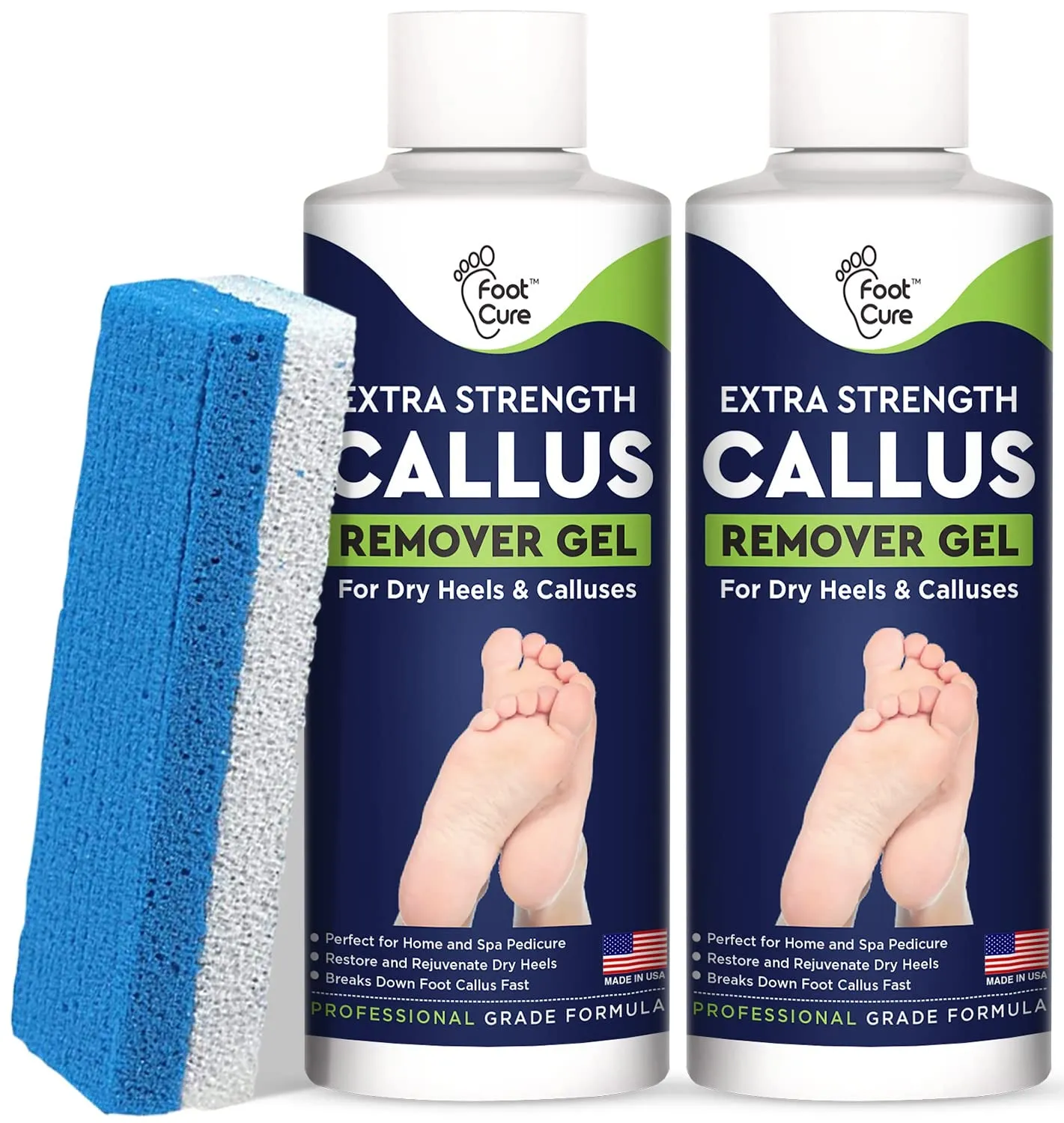 Tea Tree Foot Soak & Callus Remover Gel Kit - Extra Strength Callus Remover Gel & Foot Soak with Epsom Salts for Calluses, Dry Cracked Heels, Toenail - Pedicure for Tired Feet