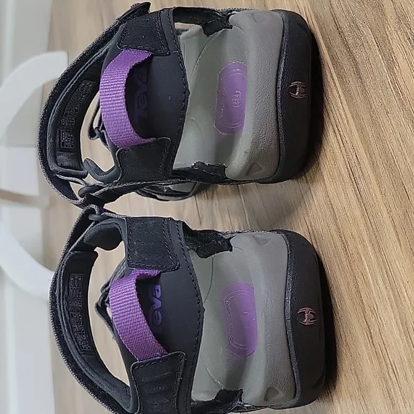 Teva Tirra Black and Purple Sandals
