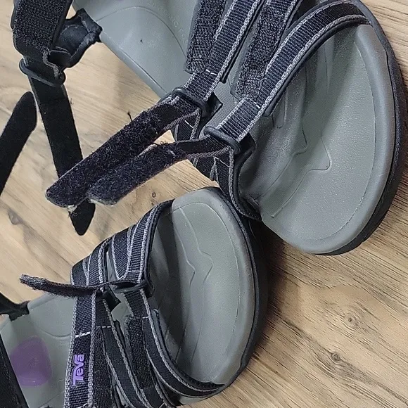 Teva Tirra Black and Purple Sandals