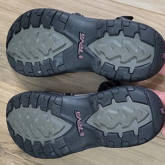 Teva Tirra Black and Purple Sandals
