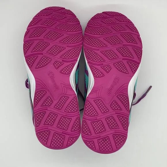 Therafit Carly Knit Gym Sneakers Size 7.5 NIB Raspberry Orthopedic Lace Up