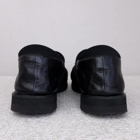 Thierry Rabotin Mary Jane Flats Black Leather Comfort Loafer Shoes
