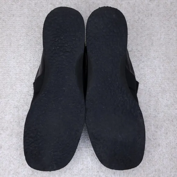 Thierry Rabotin Mary Jane Flats Black Leather Comfort Loafer Shoes