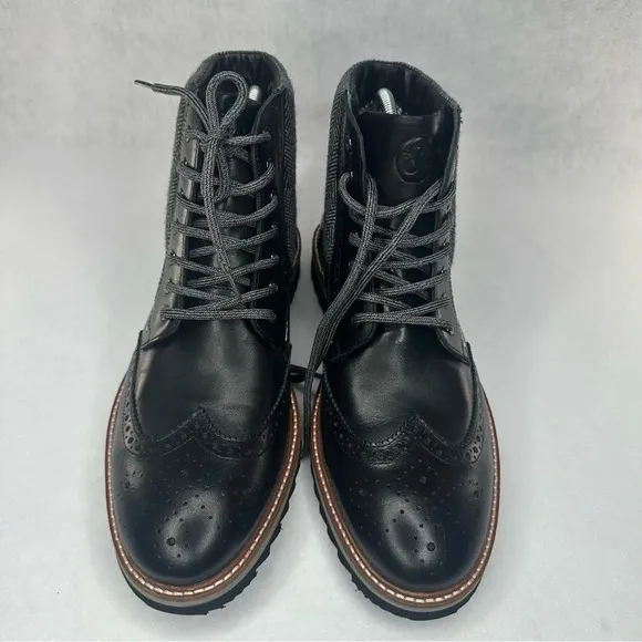 Thomas &amp; Vine Mens Rockland Tru Comfort Foam Lace-up Wingtip Ankle Boot. Sz: 10