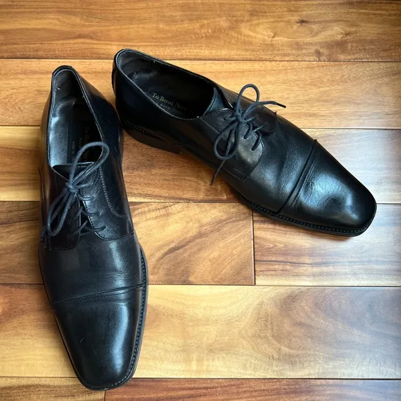 To Boot New York Adam Derrick Black Leather Men's Maxwell Dress SHOES 10