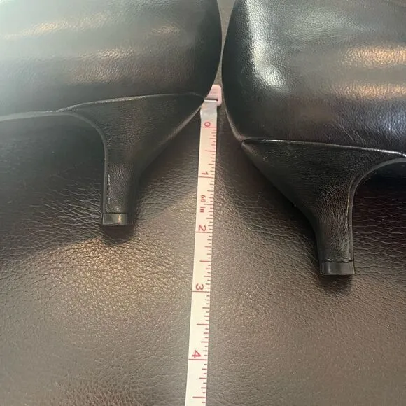 Trotters Woman Black Leather Comfort Shoes Pumps Heels
