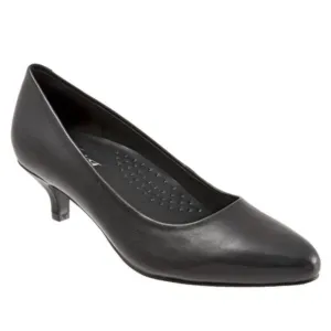 Trotters Woman Black Leather Comfort Shoes Pumps Heels