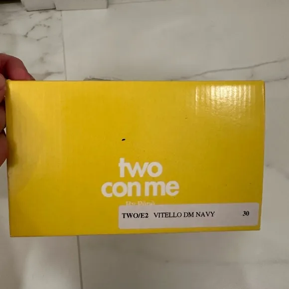 Two Con Me Leather High Tops Navy Shoes. Size 30 (EUR), 12.5 US. Brand NWT.