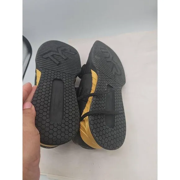 TYR L-1 Lifter Squat Sneakers Black Gold Dual Strap Mens 8.5