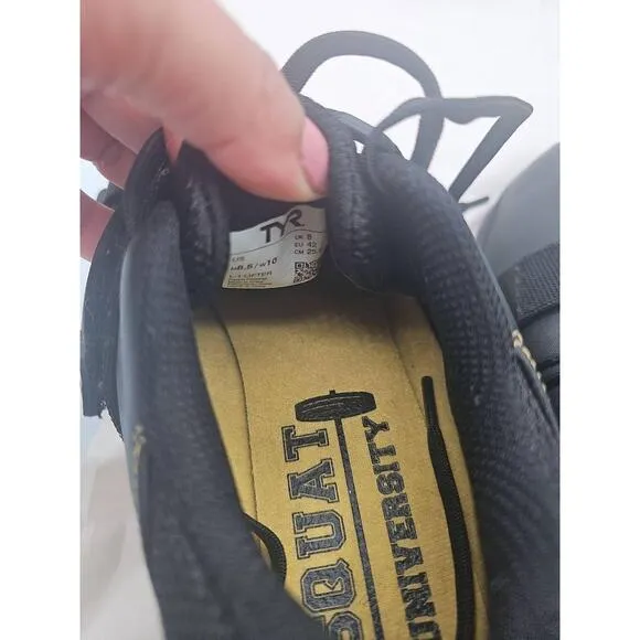 TYR L-1 Lifter Squat Sneakers Black Gold Dual Strap Mens 8.5