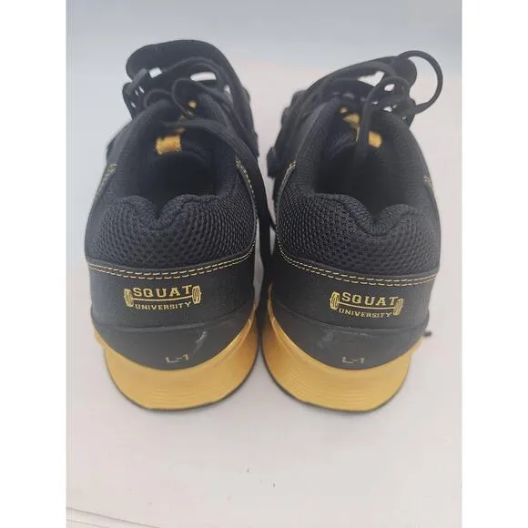 TYR L-1 Lifter Squat Sneakers Black Gold Dual Strap Mens 8.5