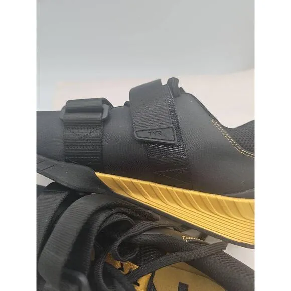 TYR L-1 Lifter Squat Sneakers Black Gold Dual Strap Mens 8.5