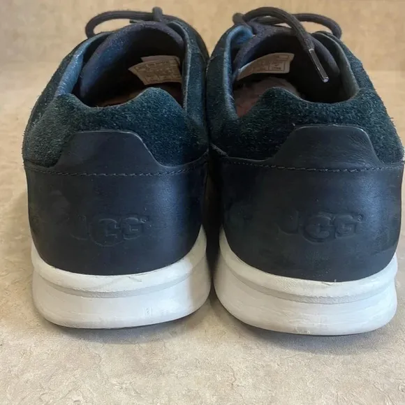 Ugg Hepner Black Woven Suede Sneakers