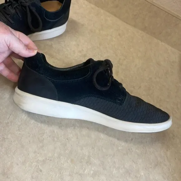 Ugg Hepner Black Woven Suede Sneakers