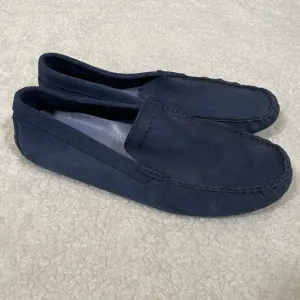 Ugg Mens Driver Shoe Loafers Navy Blue Suede Slip-on Energ Comfort 12