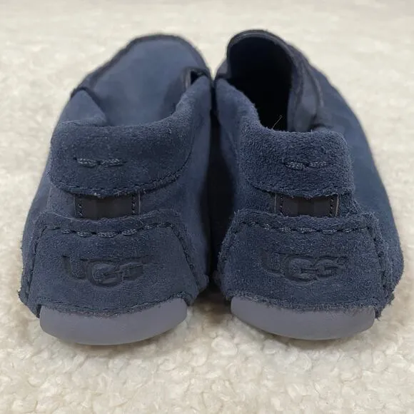 Ugg Mens Driver Shoe Loafers Navy Blue Suede Slip-on Energ Comfort 12