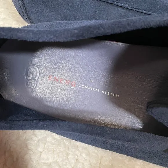 Ugg Mens Driver Shoe Loafers Navy Blue Suede Slip-on Energ Comfort 12