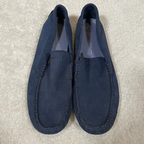 Ugg Mens Driver Shoe Loafers Navy Blue Suede Slip-on Energ Comfort 12