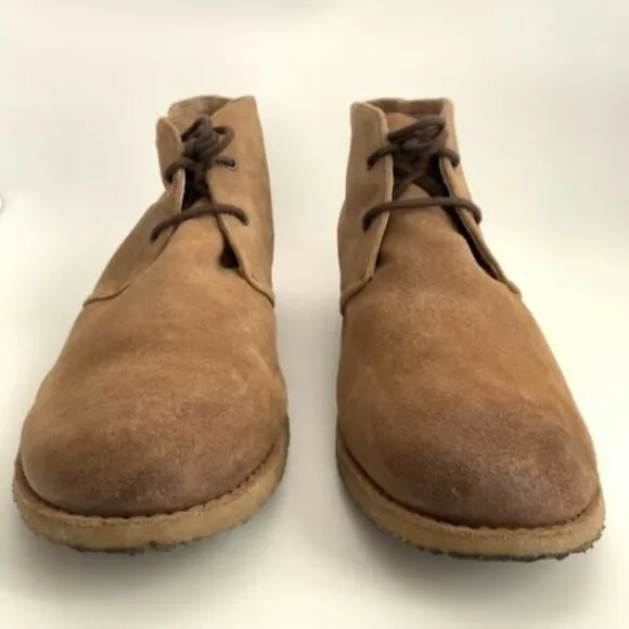 UGG Suede Boots Men Size 15M Lace-up Comfort System Distressed Shoes