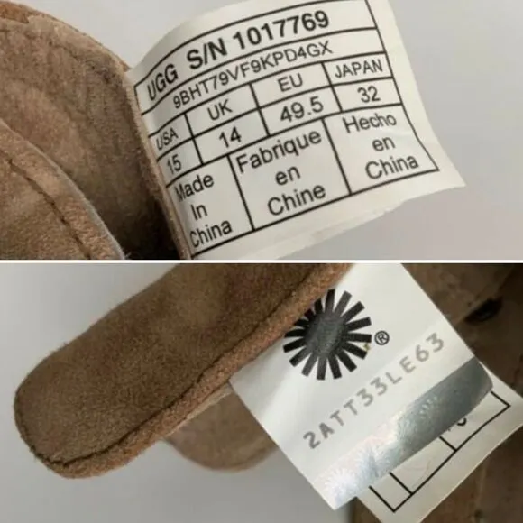 UGG Suede Boots Men Size 15M Lace-up Comfort System Distressed Shoes