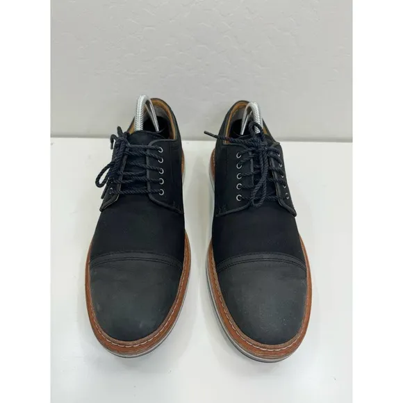 Ugg‎ Warner Cap Toe Oxford Black Leather Lace Up Mens Shoes Size 9