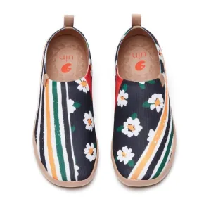 Uin Comfy Travel Casual Slip-on Shoes in Daisy Stripes Toledo I Size US 6