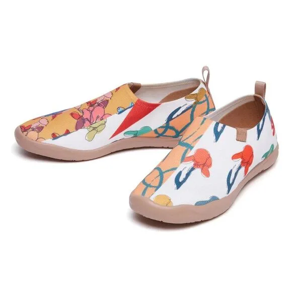 UIN Women's Slip-On Walking Travel comfort Shoes Toledo (PAINTED LILY)