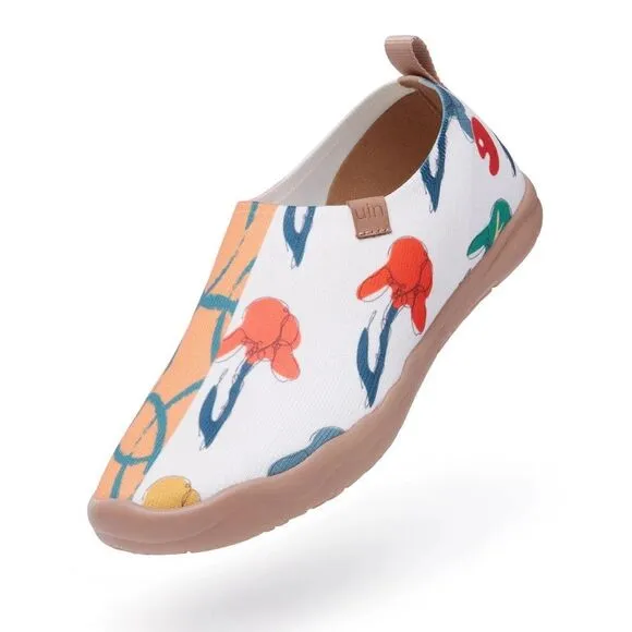 UIN Women's Slip-On Walking Travel comfort Shoes Toledo (PAINTED LILY)