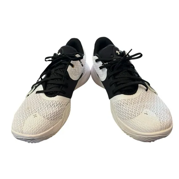 Under Armour Men's Anatomix Spawn 2 Chaos White Black Basketball Sneakers 13