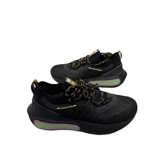 Under Armour Men's Black Green Yellow Pink -UA HOVR Phantom 4 -3027669 - Men 8.5